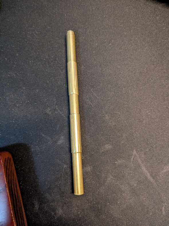 a brass tube pen